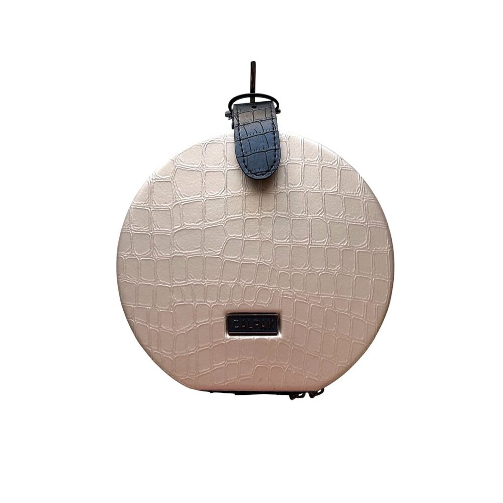 Calpak Baye Mini Luxe Croc-Embossed Round Hardshell Carry Case Travel Accessory